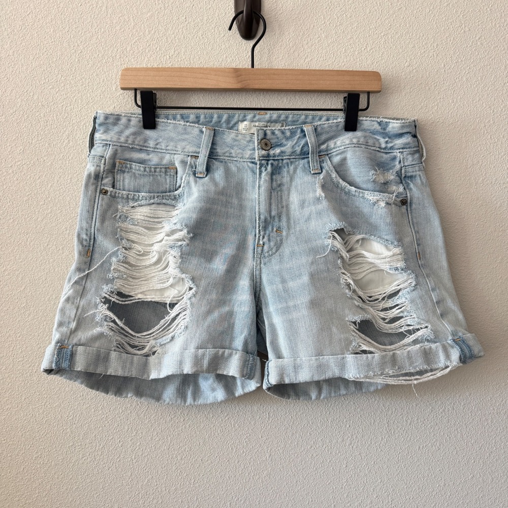 ABERCROMBIE & FITCH Womens Shorts Distressed Y2K Summer Festival 10 W30